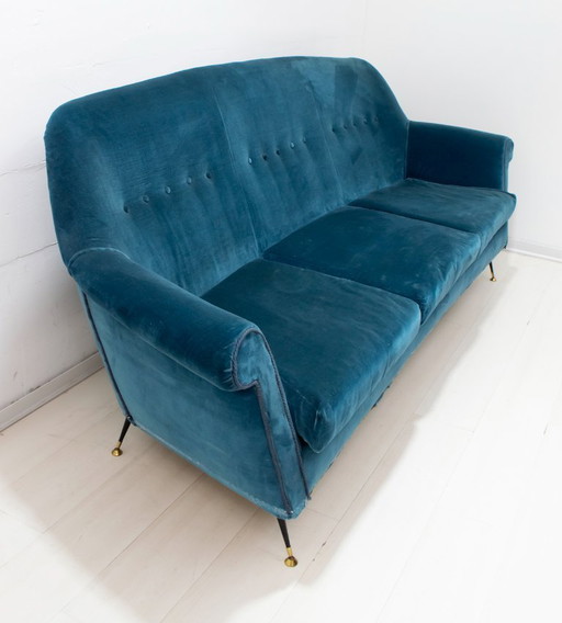 Gigi Radice Mid-Century Modern Italian Sofa for Minotti, 1950s