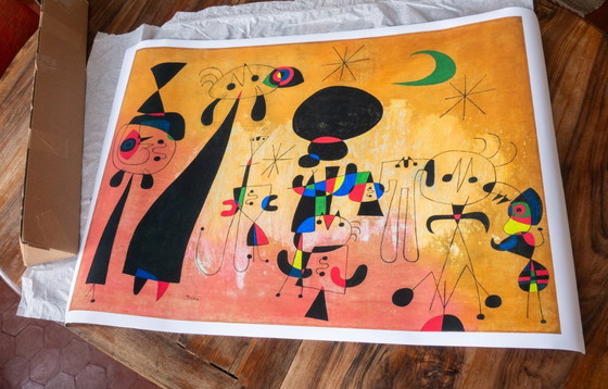 Image 1 of Donne, Luna, Stelle - Joan Miró 1949 manifesto 70 × 100 cm