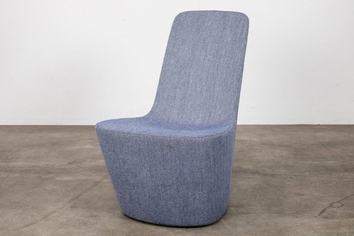 Vitra Monopod fauteuil by Jasper Morrison - blauw