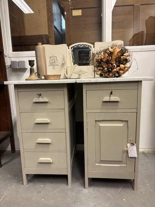 Vintage bedside tables / cabinets