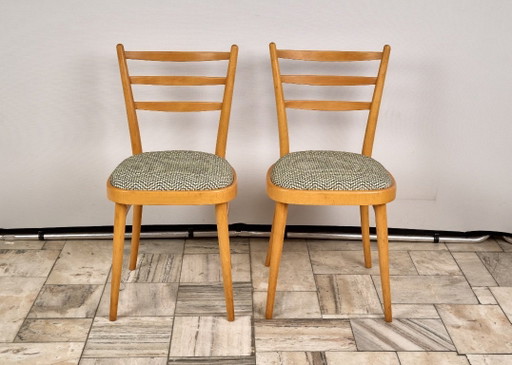 Juego de 4 sillas de comedor, TON, década de 1960, Checoslovaquia