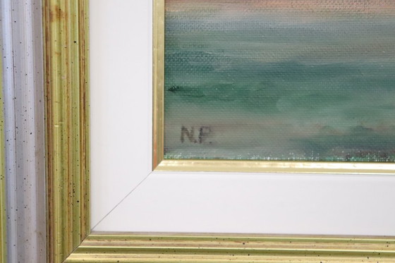 Image 1 of Autumn Landscape, Oil on Canvas Cardboard, Italy Late 20th century