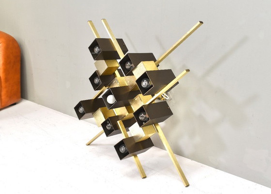 Lámpara colgante ‘Cubic’ de Gaetano Sciolari (modelo antiguo), Italia – 1968-1972 – Sciolari Lightning (photo 4 of 18)