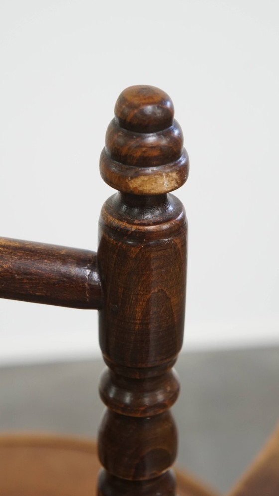 Image 1 of Silla antigua de diseño de madera de Mundus para Thonet con reposabrazos