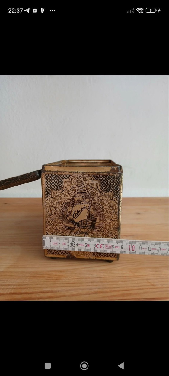 Vecchia lattina di caffè Eduscho Scatola di latta vintage da collezione – Oggetti decorativi, Metallo (photo 5 of 10)