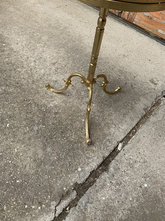 Small Vintage Brass Side Table (photo 4 of 8)