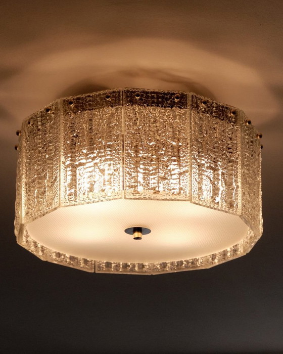 Image 1 of Kristallen kroonluchter, jaren 60, Zweden, verlichting uit het midden van de 20e eeuw