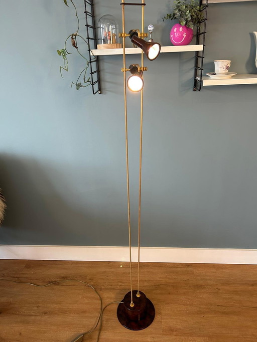 Vintage brass floor lamp