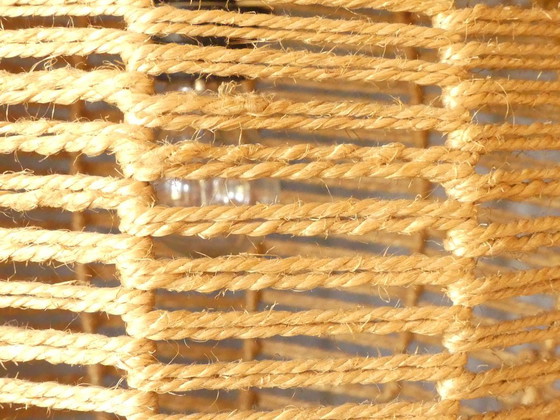Deckenleuchte Sisal groß Kugel 50er jahre uk1aeb – Deckenleuchten, Metall, Stoff (photo 9 of 12)