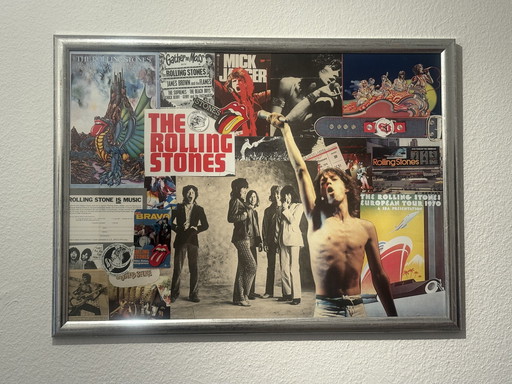 Unique piece - The Rolling Stones Collage - Handmade from original materials