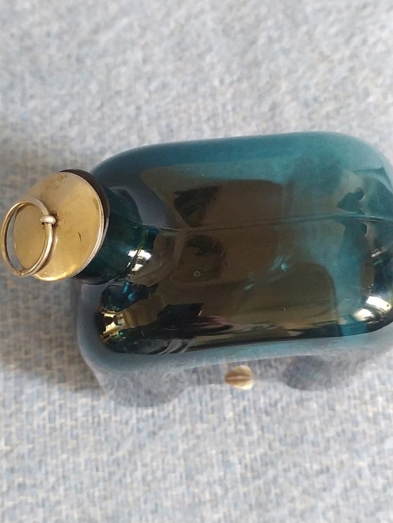 Image 1 of Alstrom Zweden fles, petrolblauw midden jaren 50 gemerkt