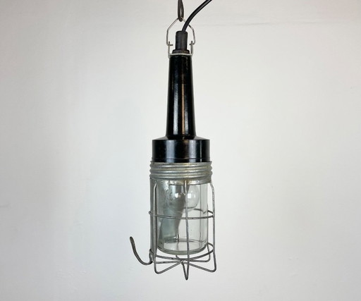 Lampe de travail suspendue vintage en bakélite de style industriel, années 1960