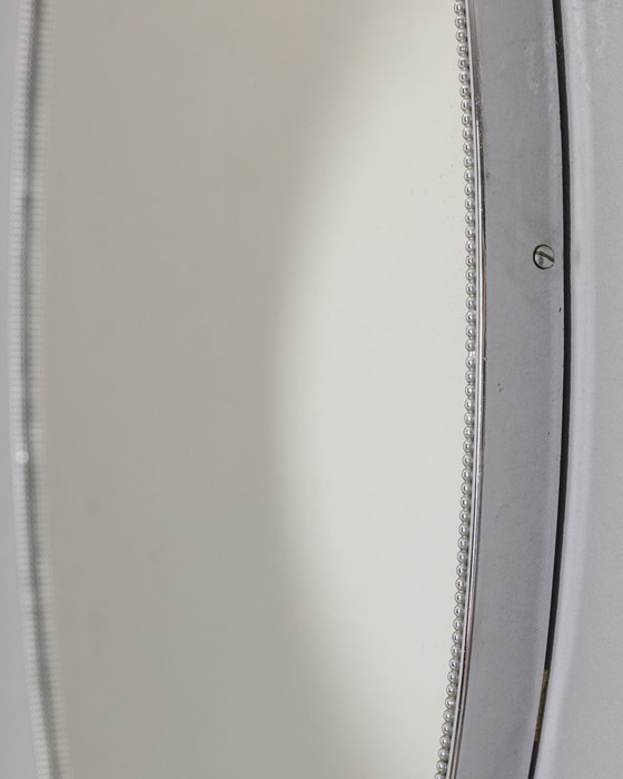 Image 1 of Vintage 70s wall mirror chrome metal Italian design