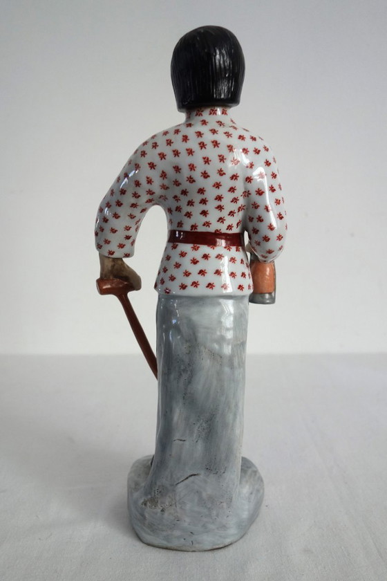 Image 1 of Estatua de mujer campesina de porcelana china - Revolución Cultural n.º 7