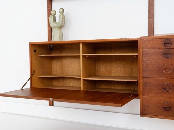 Modulaire wandkast van teakhout, Deens design, jaren 60, ontworpen door Rud Thygesen en Johnny Sørensen, (photo 30 of 32)