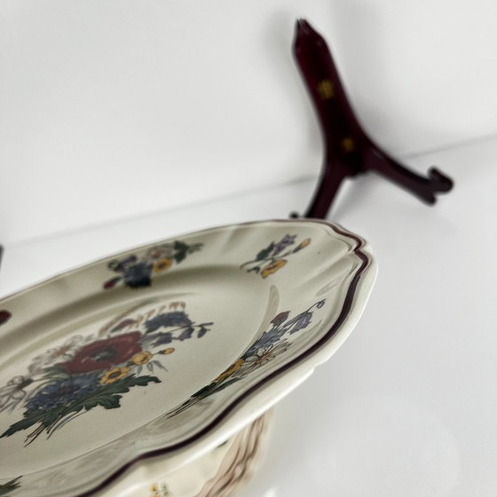 Set of 8 "Agreste" Sarreguemines Dinner Plates, 20th Century – Crockery, Ceramic (photo 10 of 11)