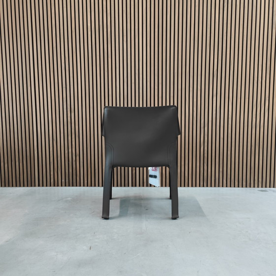 Image 1 of Cassina Cab 413 - Sedia da pranzo in pelle moka