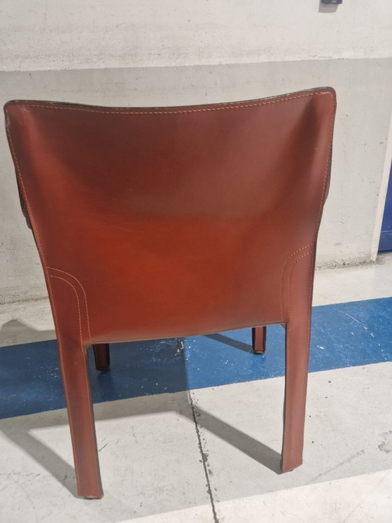 Cab 413 - Poltrona in cuoio color cuoio (codice rivestimento 1N) – Cassina, Sedie da pranzo, Leather (photo 3 of 7)
