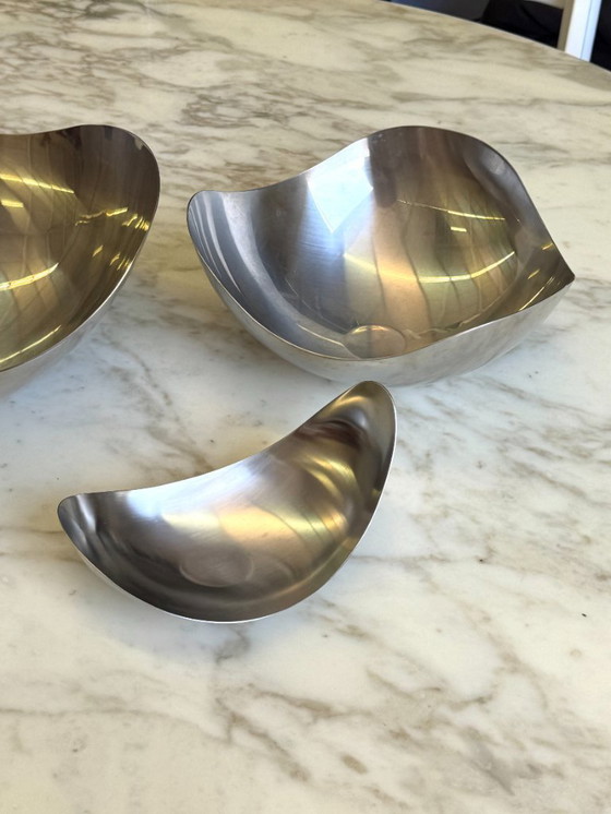 Image 1 of Set of three Bloom bowls by Georg Jensen by Helle Damkjær