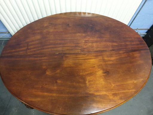 Antiek mahonie coulissen tafel