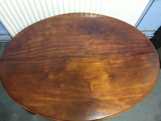 Image 1 of Antiek mahonie coulissen tafel 