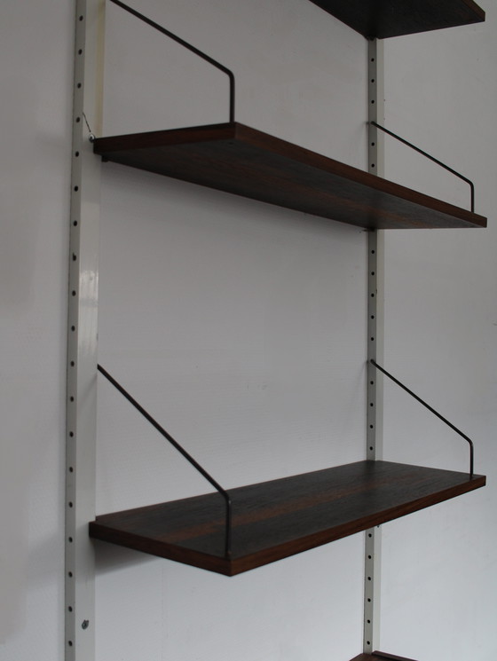 Image 1 of Vintage Danish Modular Wall System in Rosewood