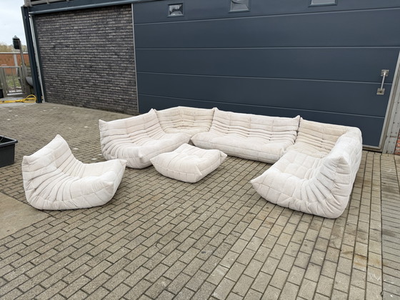 Image 1 of Ligne Roset Togo 2x 2-seater and 1x 3-seater in Beige Corduroy