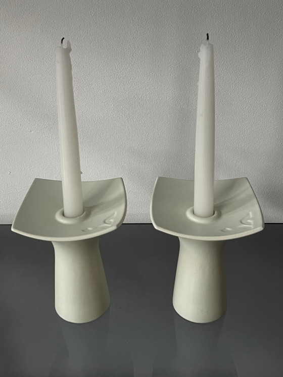 Portacandele in ceramica bianca anni '80 – Scandinavian (photo 3 of 4)