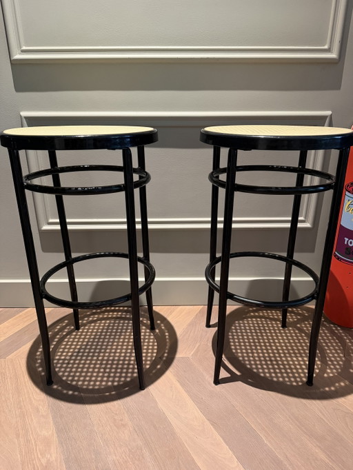 Thonet style Rattan Barkruk Vintage – barkrukken, Wood