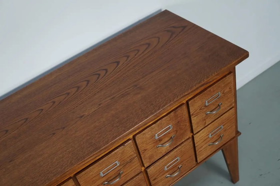 Image 1 of Armario de farmacia/archivador antiguo de roble holandés, años 50