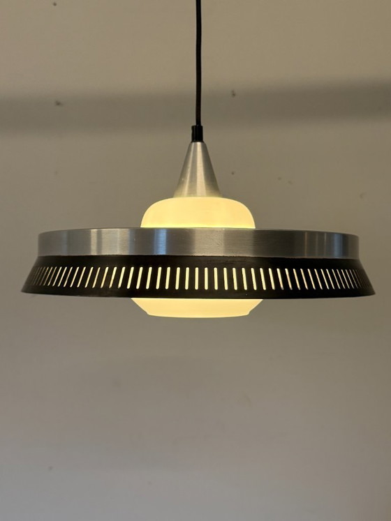 Bent Karlby Pendant lamp for LYFA – Denmark, 1960s – Glass, Metal (photo 2 of 10)