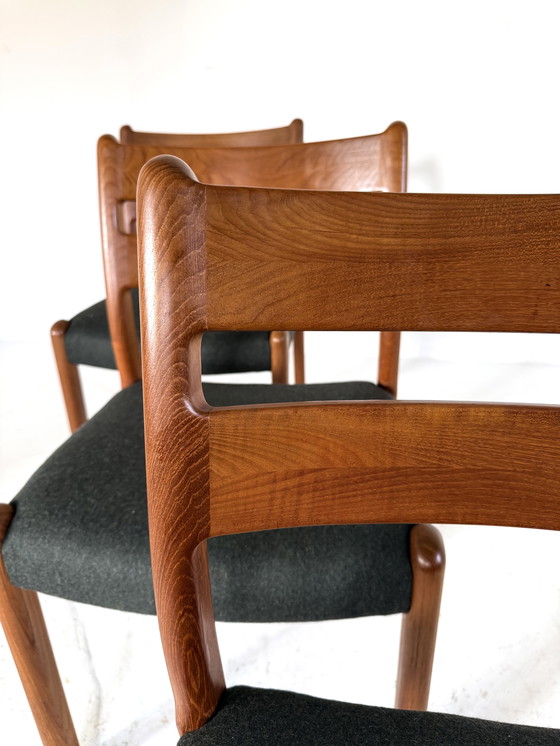 Image 1 of 4x gerestaureerde eetkamerstoel, EMC Møbler ‘80