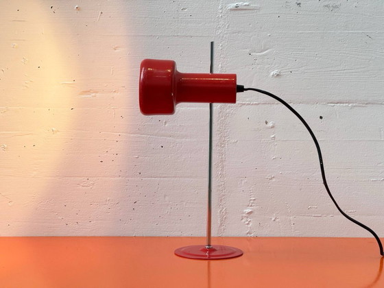 Image 1 of Mid-century red table lamp with spotlight effect, 1970s