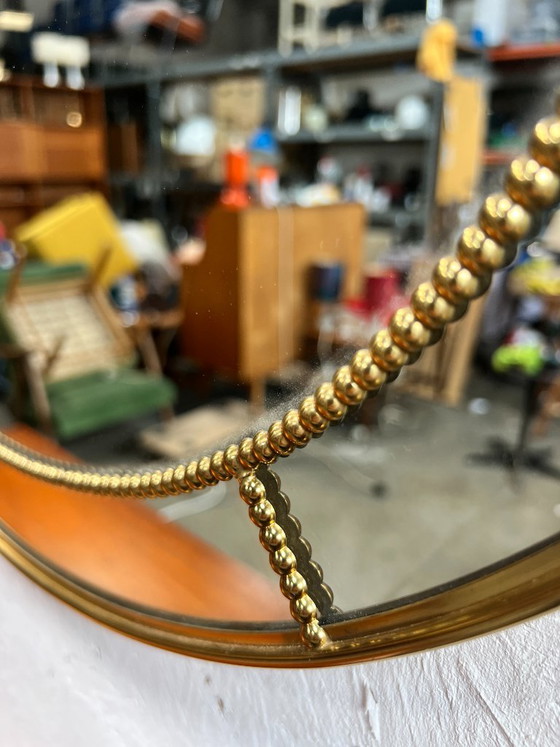 Miroir rond vintage en laiton, style Hollywood Regency – Brass (photo 9 of 10)