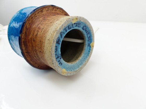 Lampe de table en grès bleu par Inger Persson pour Rörstrand, Suède, années 1960 – Ceramic (photo 6 of 7)