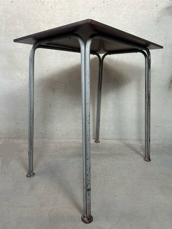 Image 1 of Vintage industrial school tables - steel and composite