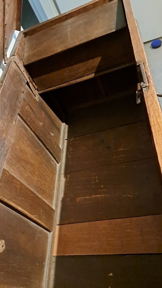 Wunderschöne antike Brauttruhe aus Eiche aus dem Jahr 1765 – Aufbewahrungsschrank, Wood (photo 17 of 17)