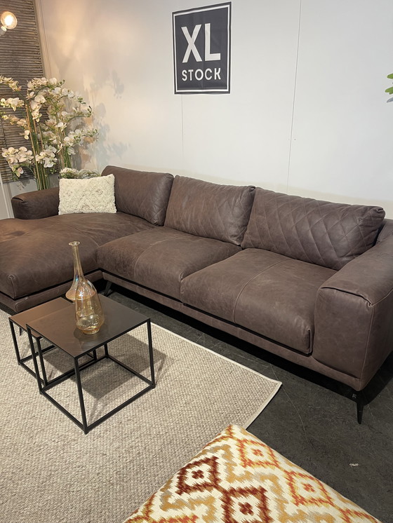 Image 1 of XL STOCK Leder Chaiselongue