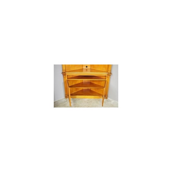 Image 1 of Vintage beechwood corner cabinet, Italy 1980