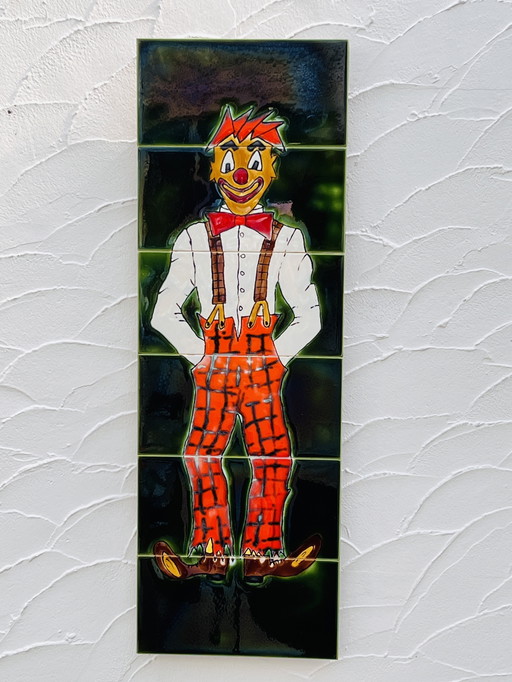 Clown in piastrelle di ceramica Belgio