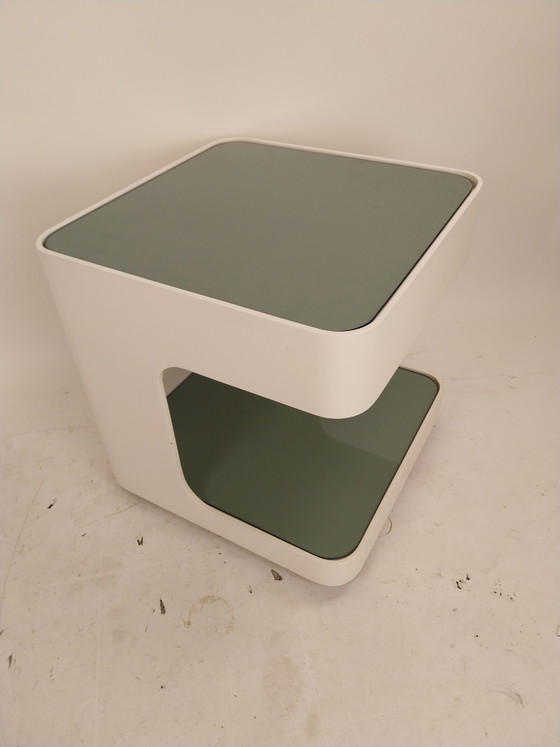 1 X 1970's Space Age Side Table By Marcello Siard For Collezione Longato Italy – Glass, Plastic (photo 2 of 5)