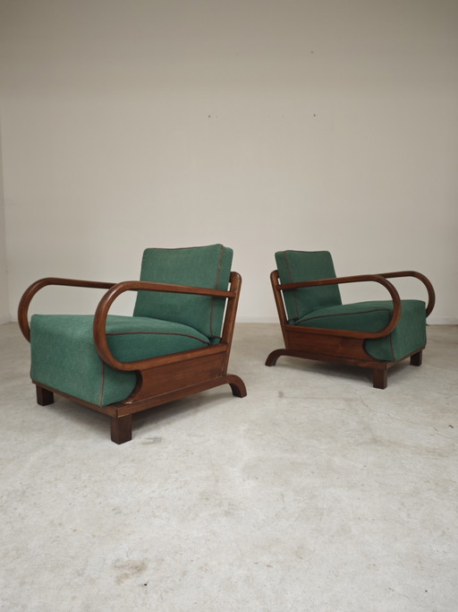Paire de fauteuils par Jindrich Halabala, art deco , Prague 1930