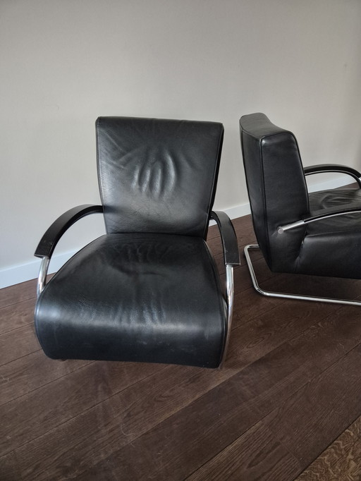 2x Opera Zwart Leder