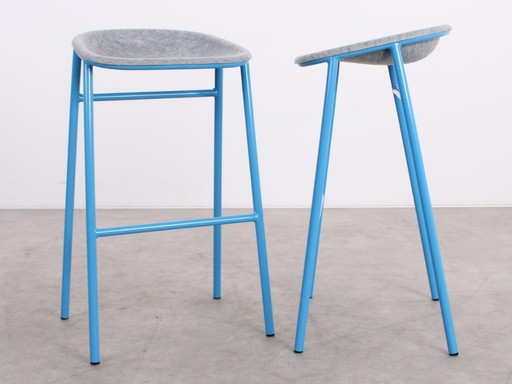 6x De Vorm LJ3 bar stool blue/gray