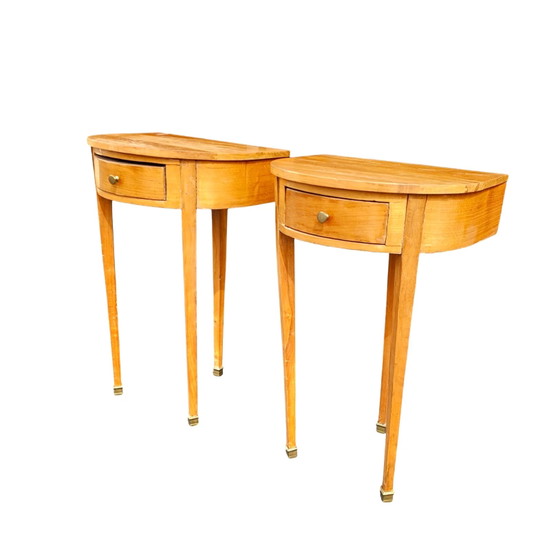 Sedie Biedermeier in Legno di Ciliegio Abbinate, Set Tavolino, Consolle a Treppiede – Set da pranzo (photo 15 of 24)