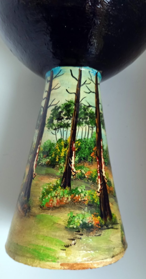 Image 1 of Pair of vintage Basque pottery – glazed ceramic – signed G. Defly (1950s)