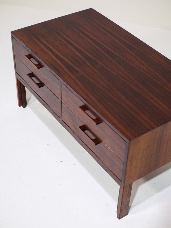 Image 1 of Cassettiera bassa Kai Kristiansen, mobile da ingresso in palissandro