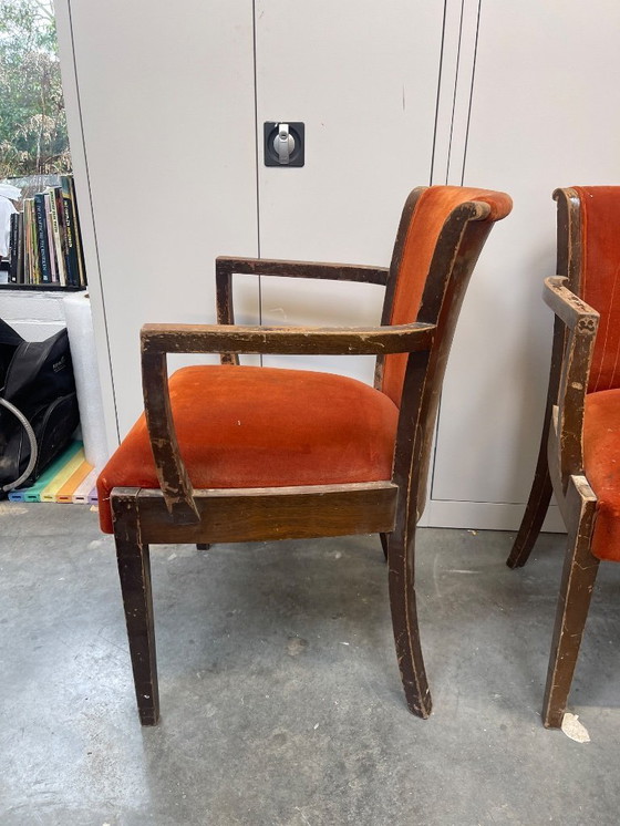 Image 1 of À restaurer : Ensemble de 6 chaises originales DE Coene Frères (RUBENS)