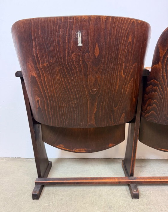 Vintage Two-Seat Cinema Bench from Thonet, 1950s – Folding chairs, Wood (photo 20 of 21)
