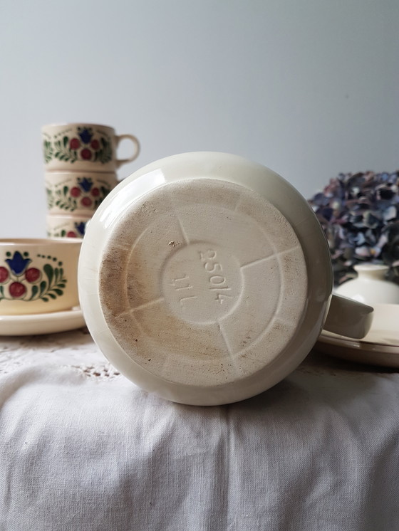 Image 1 of Vintage aardewerk 5 persoons koffie servies